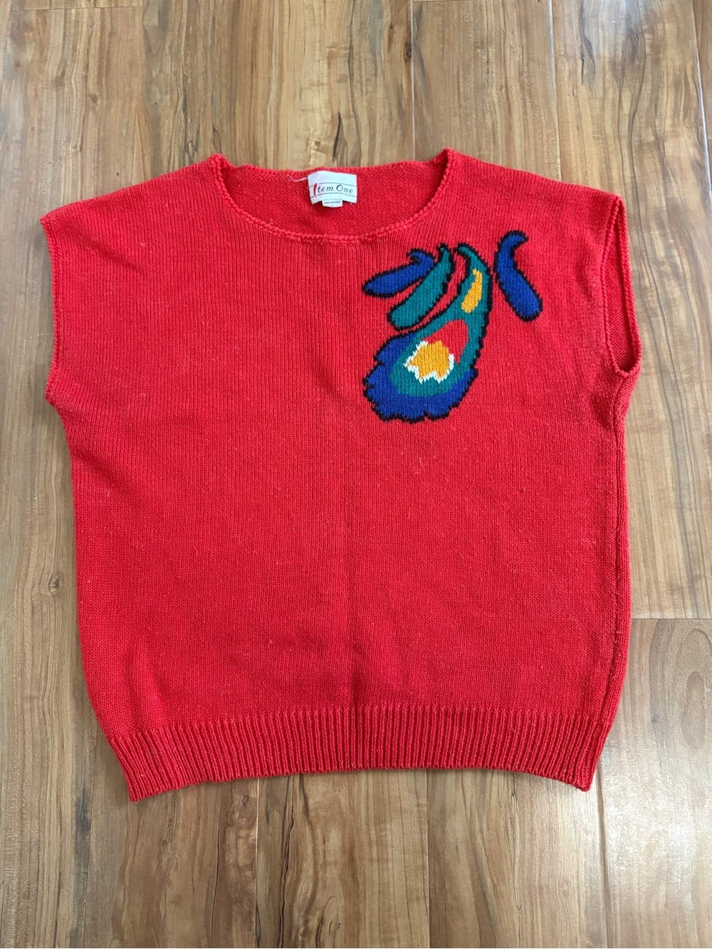 VTG Item One Red Sweater Vest